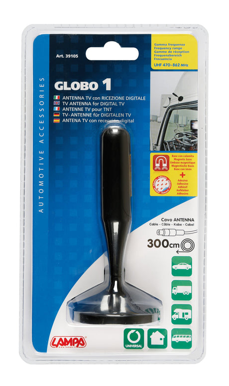 Globo-1, antenna TV con ricezione digitale - 130 mm