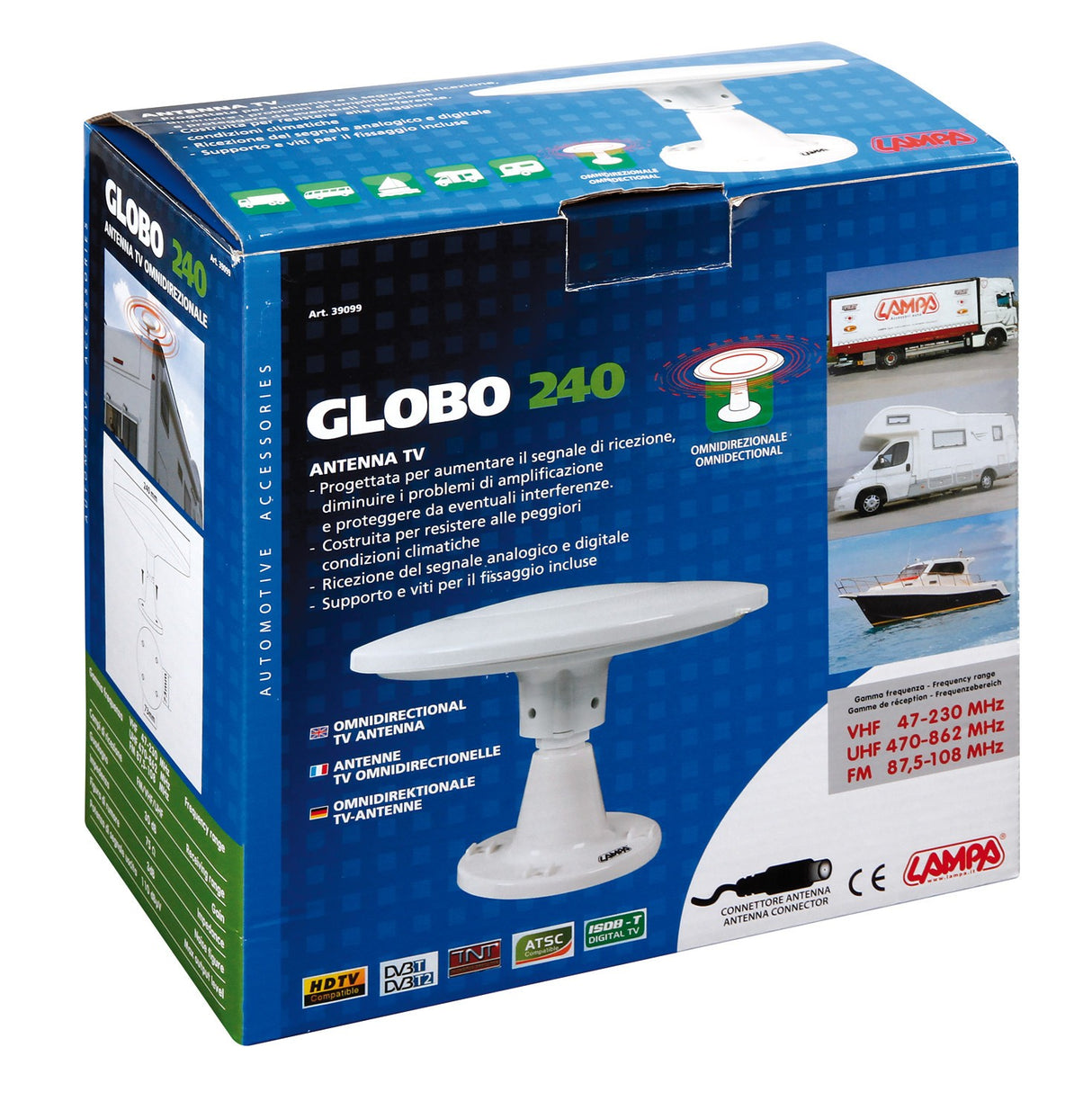 Globo 240, antenna TV omnidirezionale - Ø 240 mm