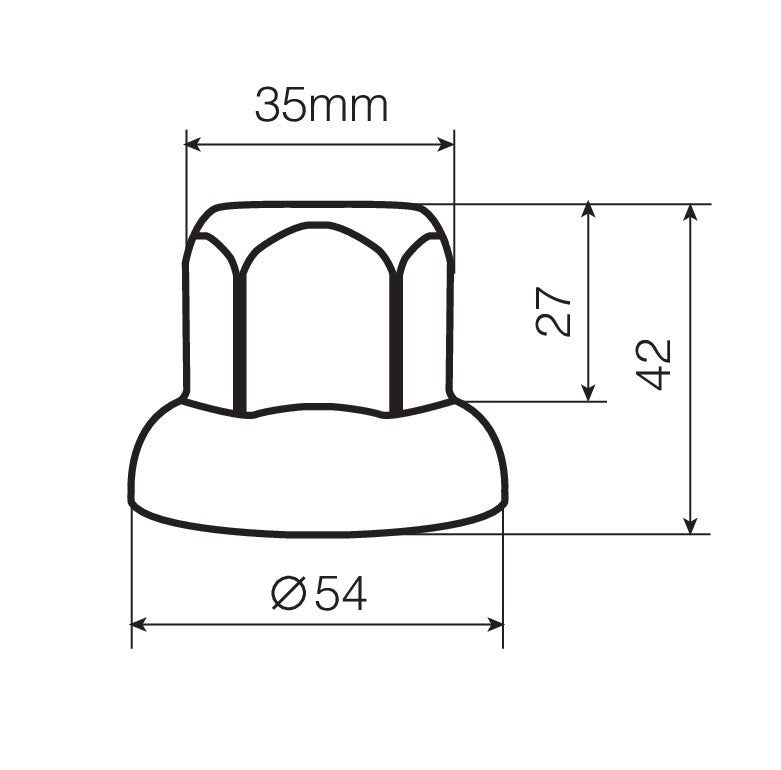 Set 40 copribulloni in acciaio inox - Ø 32 mm