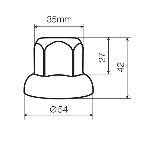 Set 40 copribulloni in acciaio inox - Ø 32 mm