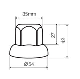 Set 40 copribulloni in acciaio inox - Ø 33 mm