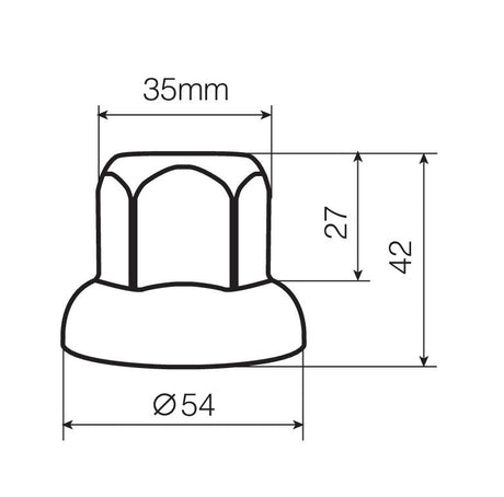 Set 40 copribulloni in acciaio inox - Ø 33 mm