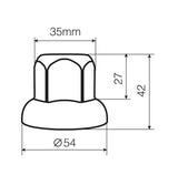 Set 40 copribulloni in acciaio inox lucidato - Ø 32 mm