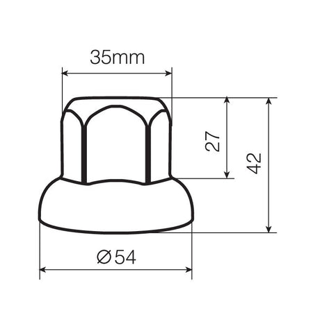 Set 40 copribulloni in acciaio inox lucidato - Ø 32 mm