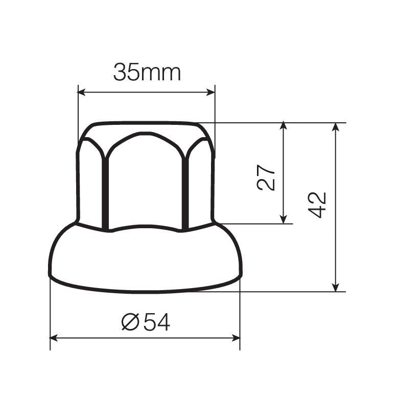 Set 40 copribulloni in acciaio inox lucidato - Ø 33 mm