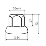 Set 40 copribulloni in acciaio inox lucidato - Ø 33 mm