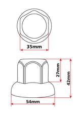 Set 10 copribulloni in acciaio inox - Ø 33 mm