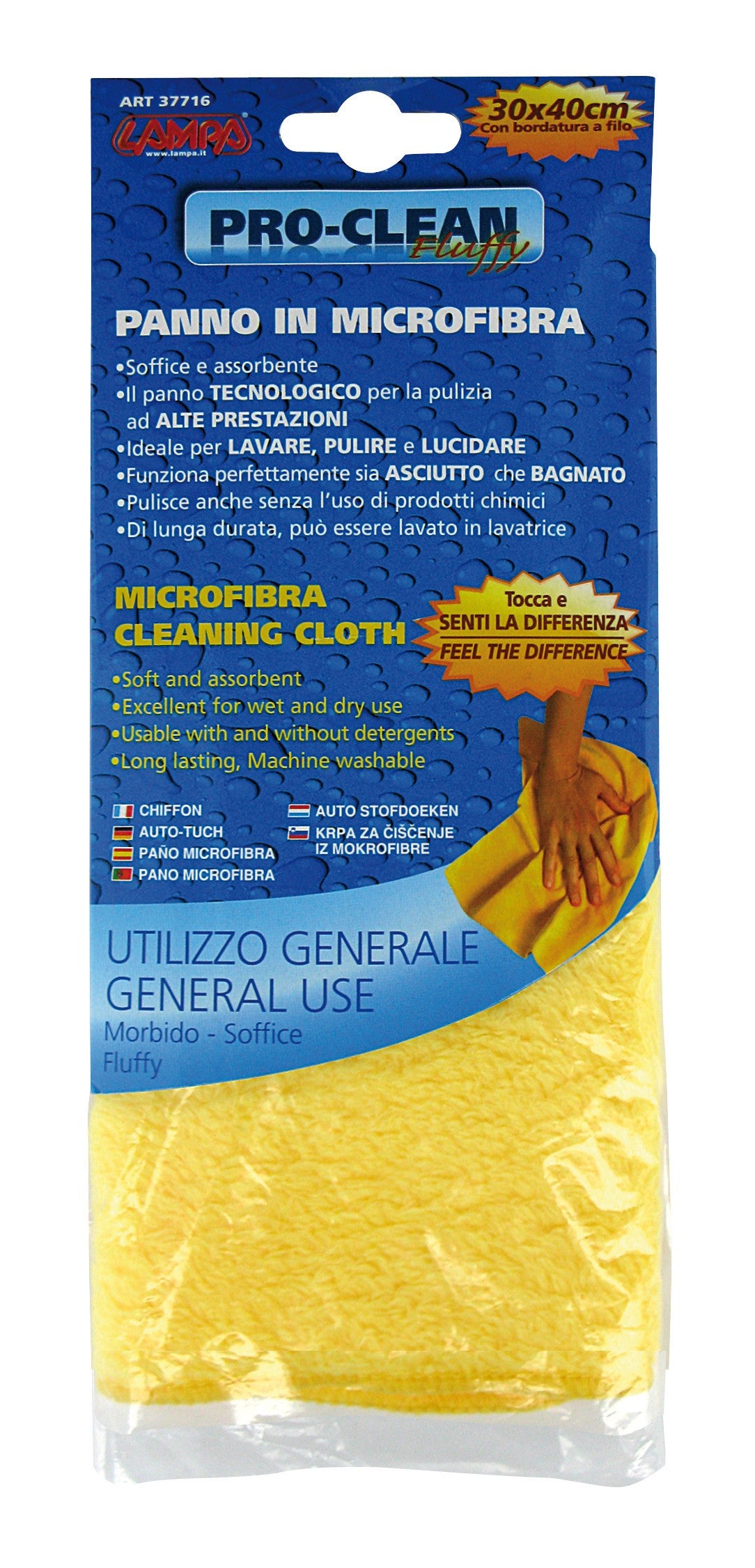 Pro-Clean - 30x40 cm - Panno delicato - Tessuto in morbido pile