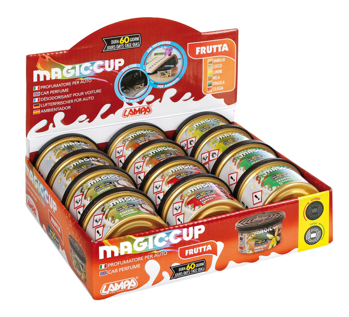 Magic Cup Frutta, deodorante, display 12 pz assortiti