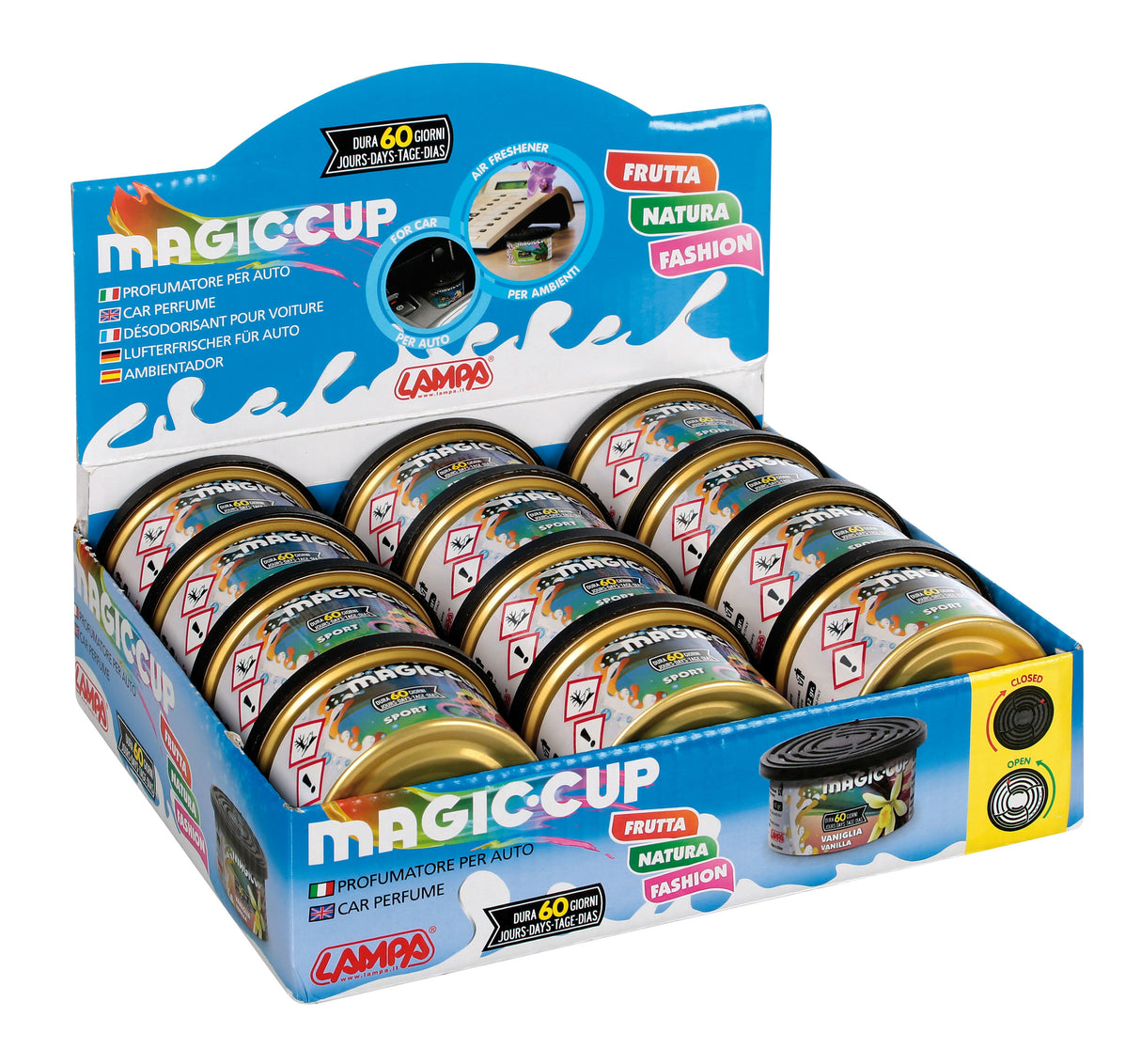 Magic Cup Vent-Clip Fashion, deodorante - Sport