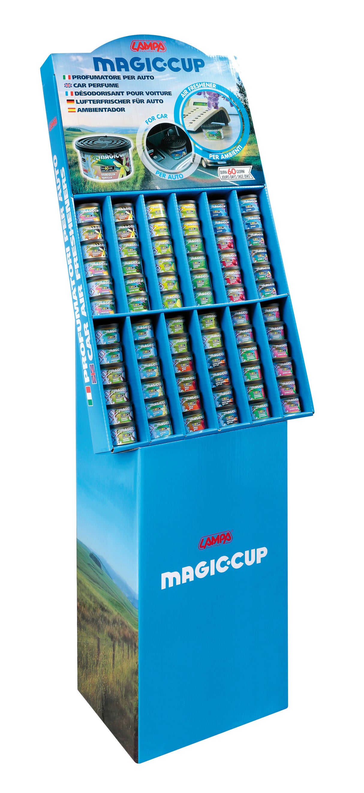 Magic-Cup, espositore da pavimento con 72 pz assortiti