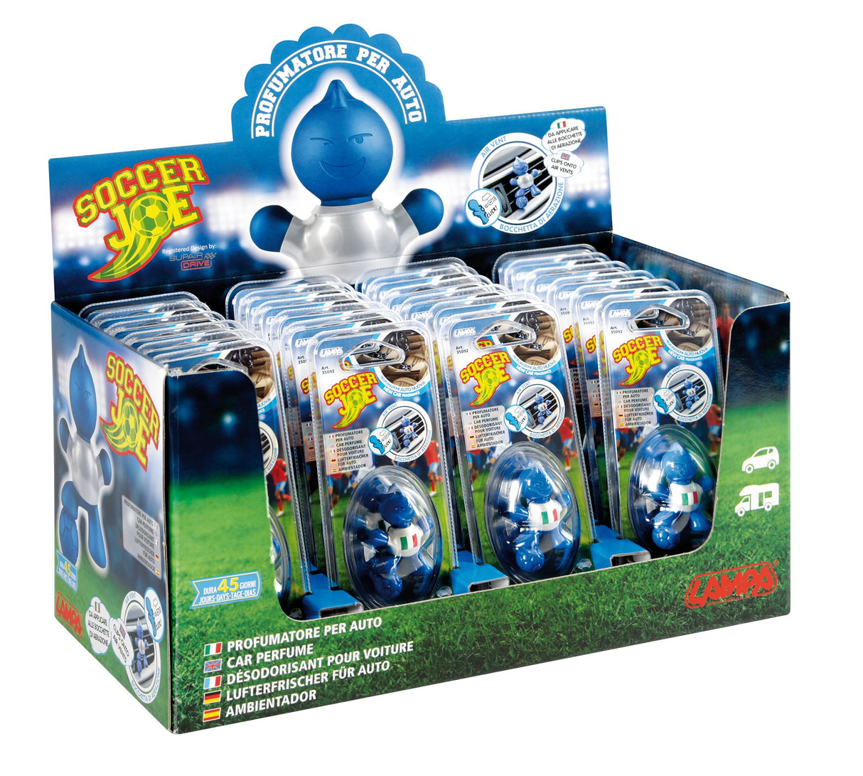 Soccer Joe, deodorante per abitacolo - Espositore 24 pz