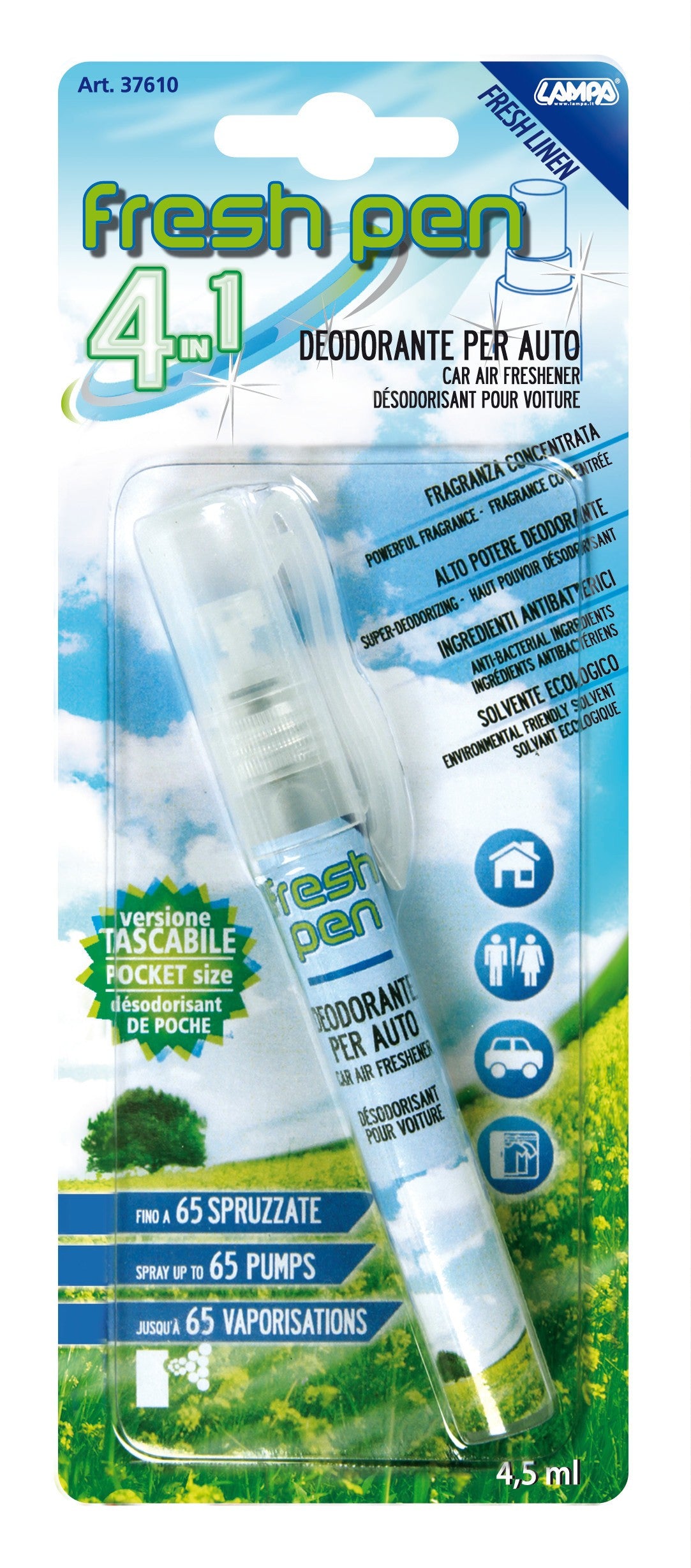 Fresh Pen, deodorante antibatterico spray senza gas - 4,5 ml