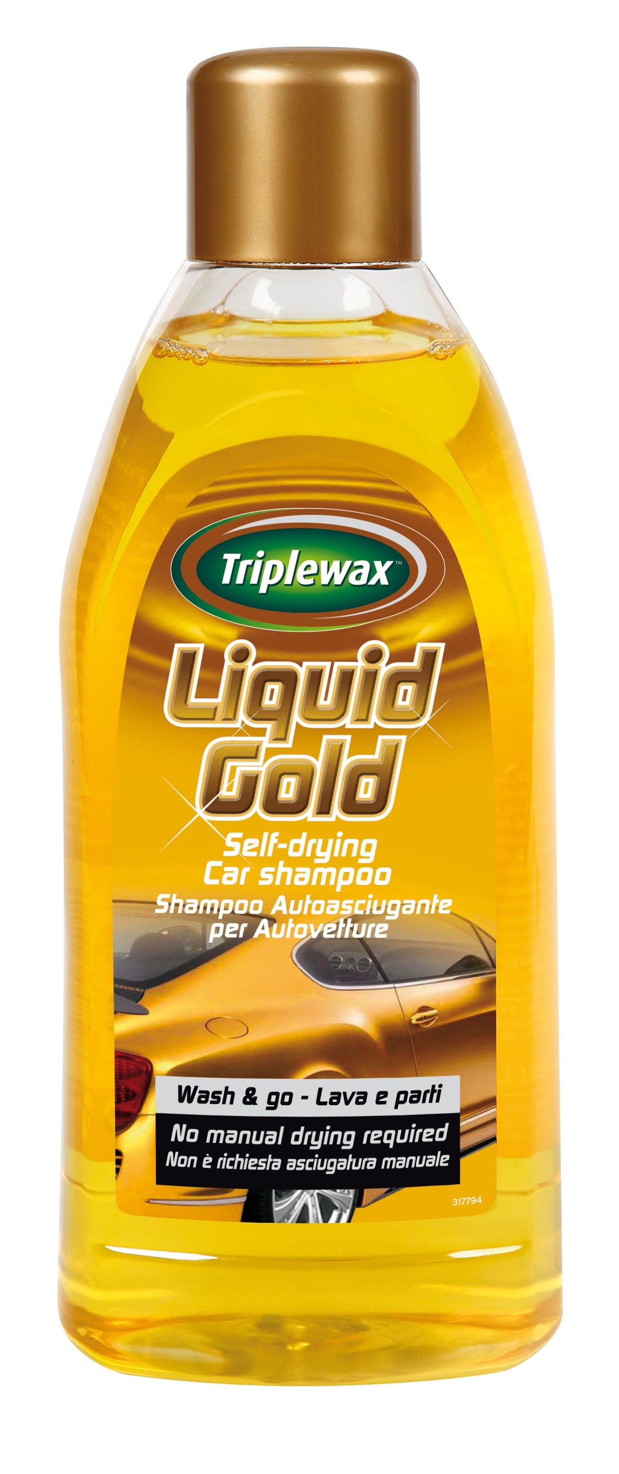 Liquid Gold, shampoo autoasciugante per auto - 1000 ml