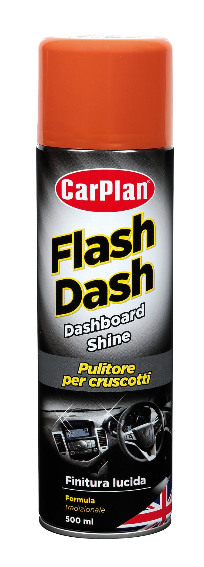 Flash Dash, pulitore per cruscotti, effetto lucido - 500 ml - Fragola