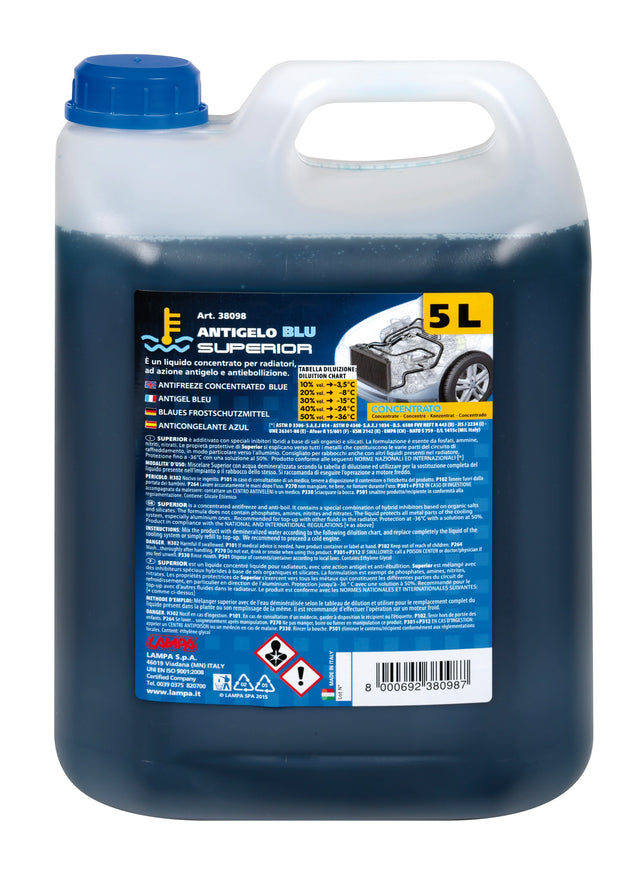 Superior-Blu, liquido antigelo concentrato - 5000 ml