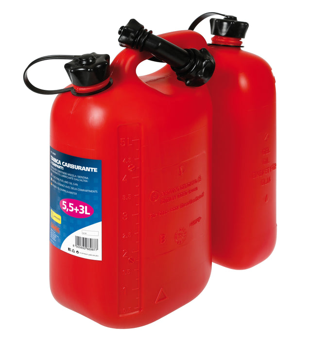 Tanica carburante a 2 comparti - 5,5+3 L