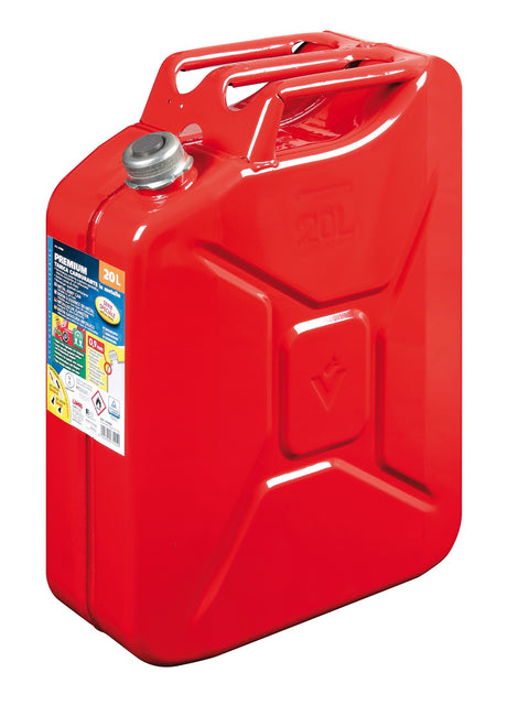 Premium, tanica carburante in metallo - 20 L - Rosso