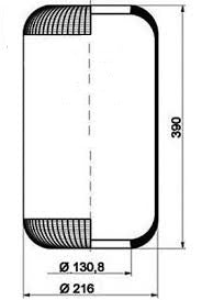 Molla ad aria sospensioni per Iveco Stralis Firestone 1R1B390270